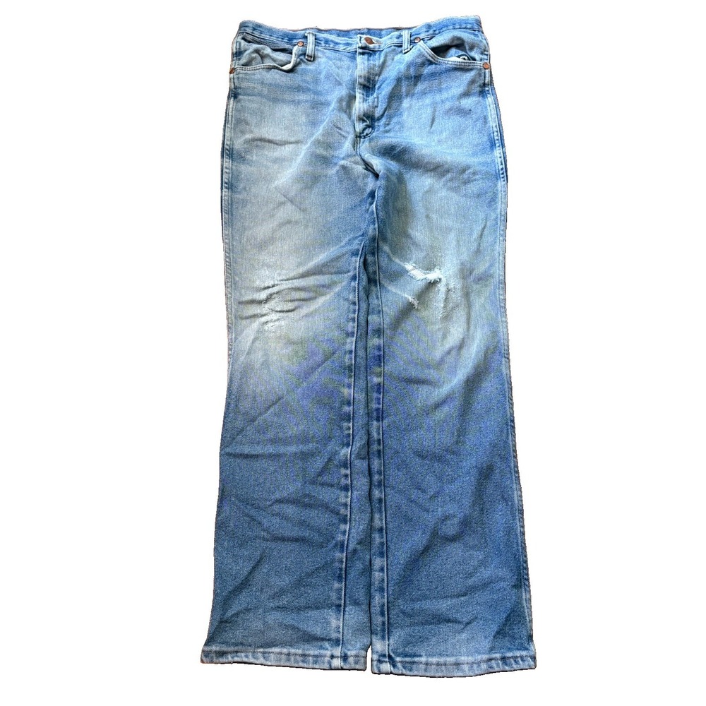 Wrangler Cowboy Cut Denim Jean Size 36x32 938NAV Men's Blue Jeans